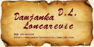 Damjanka Lončarević vizit kartica